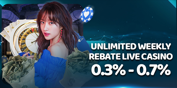 Unlimited Weekly Cash Rebate Casino 0.30-0.70%